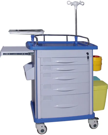 CE Approved Good Quality Hospital Trolley Medical Wireless Nursing Trolley (A23)
