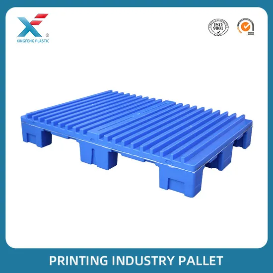 Grooved Plastic Pallet with Built-in Steel Tubes for Printing Replaceable Wooden Pallets Made in China