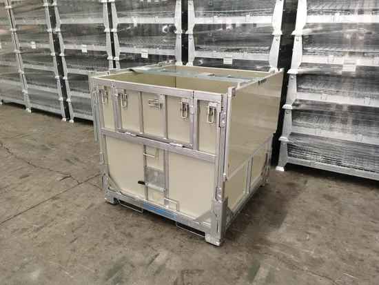 Durable Metal Collapsible Steel Bulk Container IBC with Lid and Good Quality
