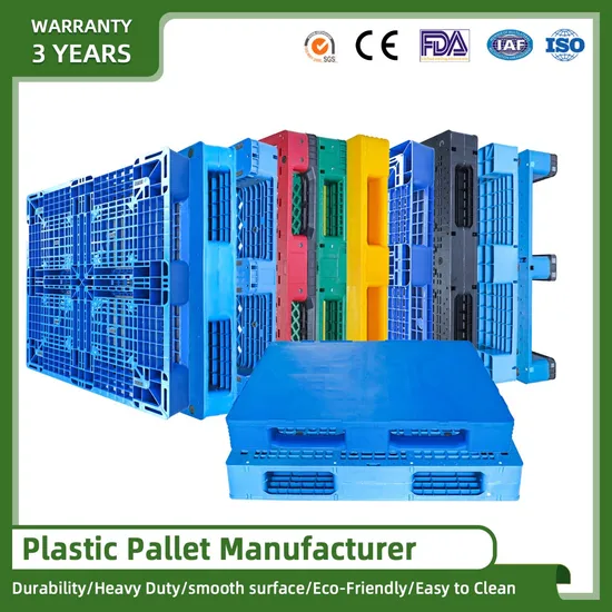 High Quality Heavy Duty HDPE 4 Way Flat Hygienic Food Grade Smooth Deck Hygiene Euro Plastic Pallet