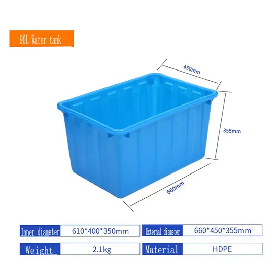 Plastic Turnover Box Logistics Hardware Tools Storage Box Large Thickened Water Tank Anti-Static Rectangular Rubber Frame