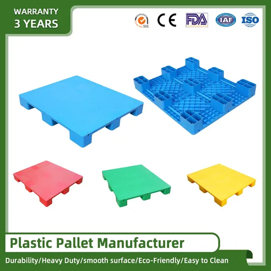 1300X1100mm HDPE 6 Runner Euro Large Logistics Storage Transportation Recycled Plastic Pallet for Warehouse Use