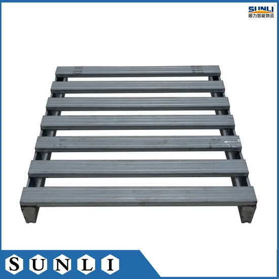 1200X800X130mm 1000kg Rack Galvanized Steel Pallet for 2 Way Entry