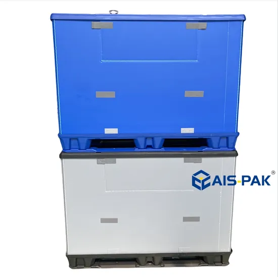 Plastic Pallet Sleeve Box Stackable Reusable Industrial Storage Plastic Container for Auto Parts