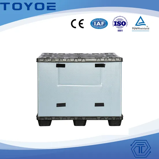 Customization Wholesale Portable Reusable Stackable Durable Waterproof Antiflaming Moisture-Proof Storage Container Plastic Pallet Box for Car Parts