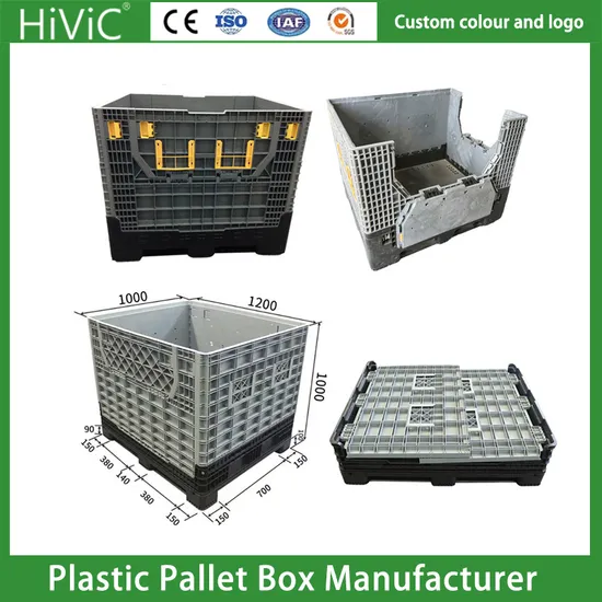 Heavy Duty Industrial Plastic Pallet Box for Logistics Transportation and Storage