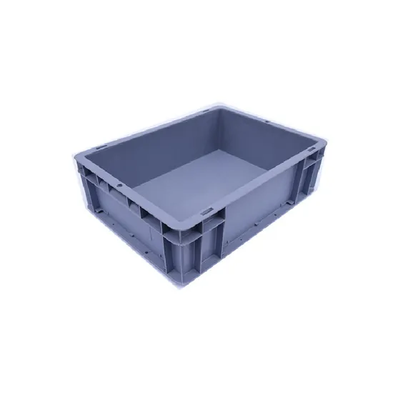 EU4311 Euro Standard HDPE Attached Lid Tote Crate Hard Plastic Moving Stackable Plastic Storage Box for Transport