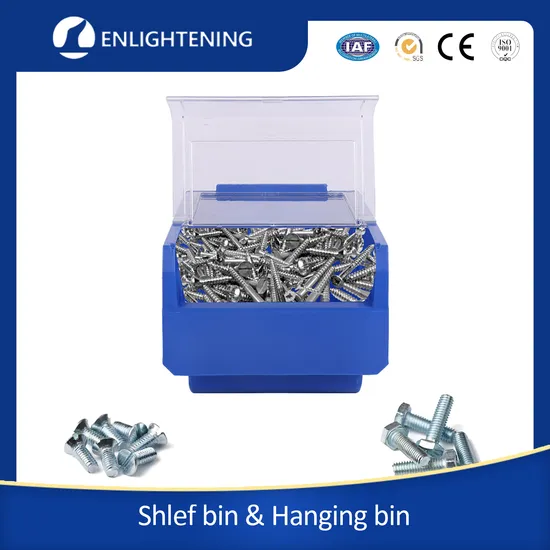 Heavy Duty Warehouse Tool Storage Plastic Spare Parts Storage Shelf Tools Storage Bins for Factory and Warehouse