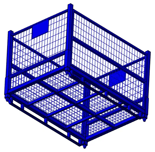 Outdoor Galvanized Foldable Collapsible Metal, Steel Storage Welded Cage, Storage Cage