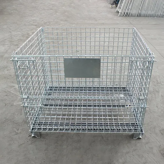 Space Saving Foldable Steel Wire Mesh Container for Turnover Logistics Express