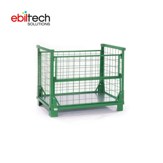 4 Layers Stackable Galvanized Heavy Duty Mild Steel Collapsible Container