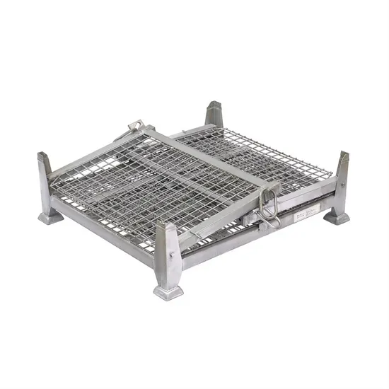 Pallet Cage Galvanize Easy Clean Farm Use Wire Mesh Cages Bulk Container