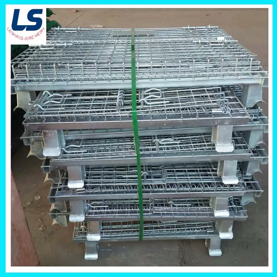 Warehouse Metal Foldable Wire Mesh Container