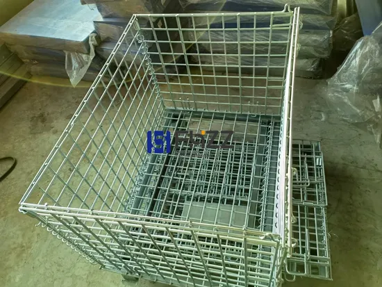 Hot Dipped Galvanized Foldable Metal Wire Mesh Storage Cages
