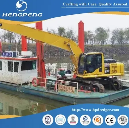 Advanced Modular Floating Excavator Platform Barge for Construction Applications