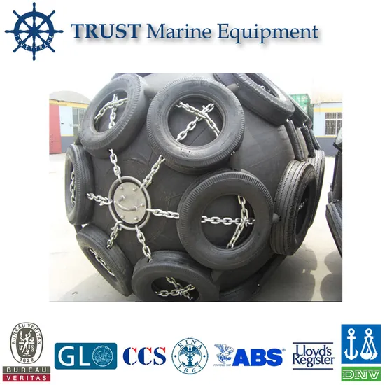 Marine Pneumatic Rubber Fender with Galvanized Chain and Tire