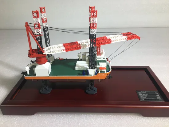 Offshore Wind Power Installation Platform Engineering Ship Drilling Platform Scale Customized Vessel Ship Model