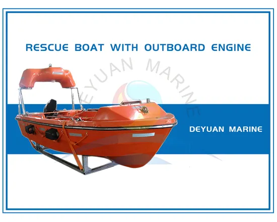 High Speed Type Rigid FRP Fast Rescue Boat with Certification 9-15 Person