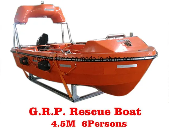 4.5m Fast Rescue Boat for Sale, Marine Life Boat, Solas Fiberglass Rescue Boat