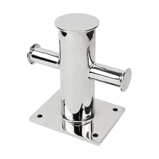 Factory Direct Sales Best Seller Mirror Polished Yacht Hardware AISI316 Stainless Steel Single Cross Bollard