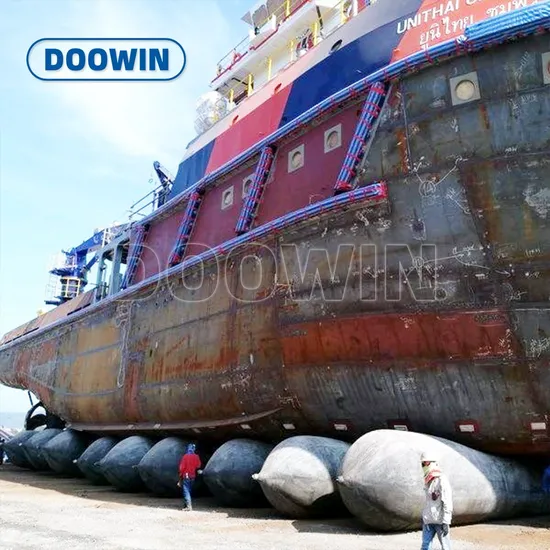 High Pressure Pneumatic Inflatable Ship Launching Rubber Airbag