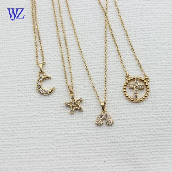 Fashion Wholesale Jewelry Necklace with 24K Gold Stainless Steel Titanium Steel and Customizable Logo
