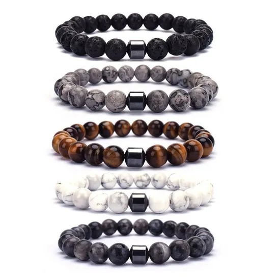 Hot Selling Wholesale Custom 8mm Bead Men Bracelet