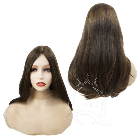 Wig Factory Direct Sale Natural Human Hair Wig Kosher Jewish Wig Invisible Front Lace Top Lace Wigs Custom Medical Hair Loss Wig Fast Shipping Wig