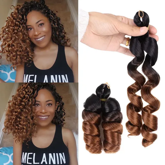 Alileader 12 Inch Short French Curls Knotless Box Braids Synthetic Hair Spiral Loose Curl Braiding Hair for Women