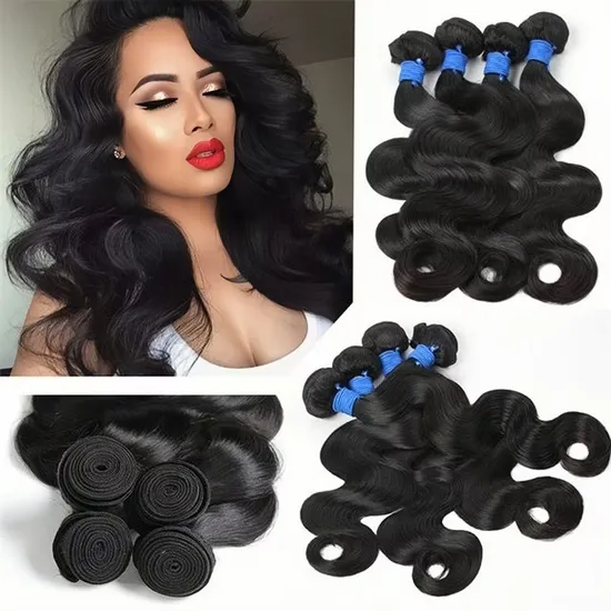 12A Grade Peruvian Indian Brazilian Natural Remy Braid Human Hair Weave Weaving Body Wave Virgin Hair Bundles 10% off Sample Customization