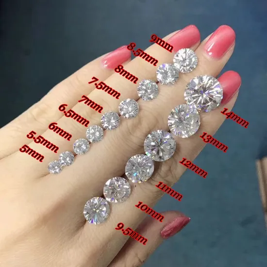 Factory Price Def Color 6mm Round Shape Moissanite for Jewelry Making