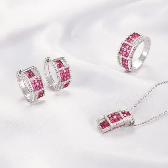 Kirin Wholesale Woman Fashion Sterling Silver Jewelry Accessories Bijoux Jewelry Accessories Sets Pendant Earrings Ring 925 Sterling Silver Jewelry Set