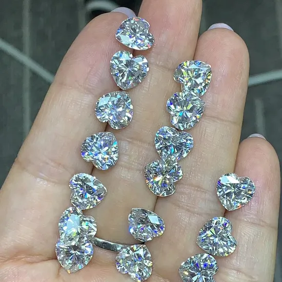 China Moissanite Factory Heart Cut Diamond Substitute for Jewelry