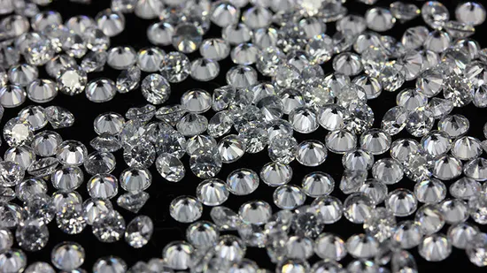 Xygems 3. Omm 5. Omm Synthetic White Round CZ Cubic Zirconia Loose Gemstones