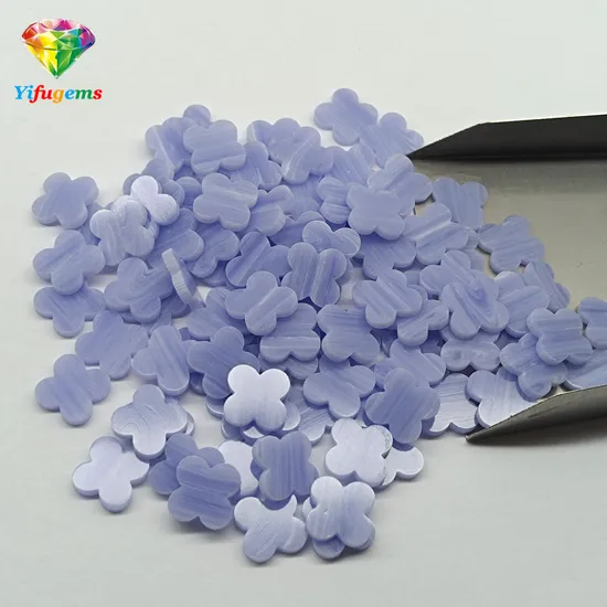 Hot Sale 4-Leaf Clover Stone Lavander Turquoise Sodalite for Van Cleef Necklace