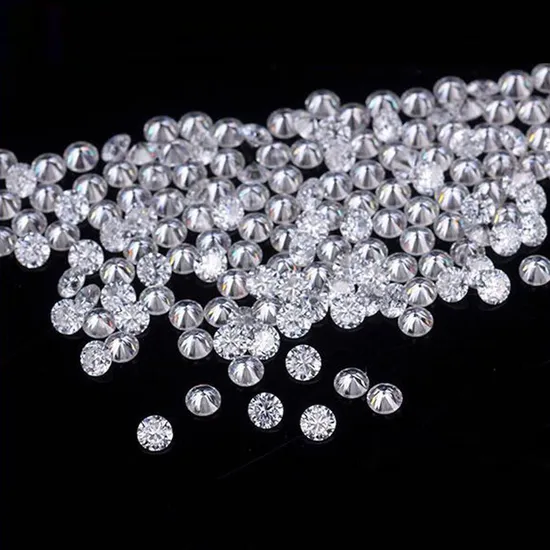 Synthetic Gra Certified 0.4mm 0.8mm 1.6mm 2.9mm Round White Melee Moissanite
