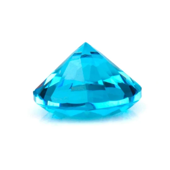 Round Shape Seablue Cubic Zirconia Luxury Gemstone Wholesale Gems Loose Stone Used for Jewelry Making
