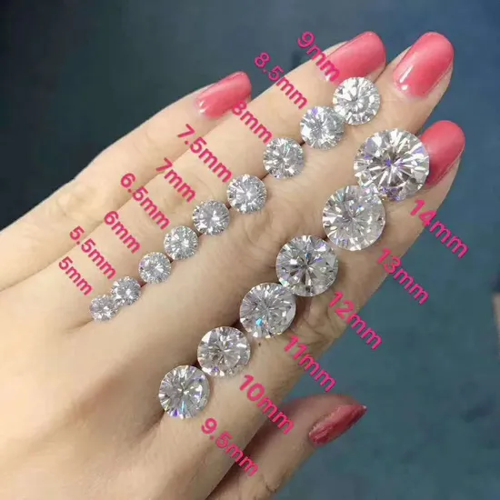2022 Hot Sale D Color White Vvs Clarity Round Brilliant Cut Loose Moissanite for Jewelry