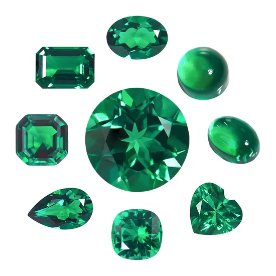 Emerald Jewelry Stone Beads Green Lab Grown Gemstone Emerald
