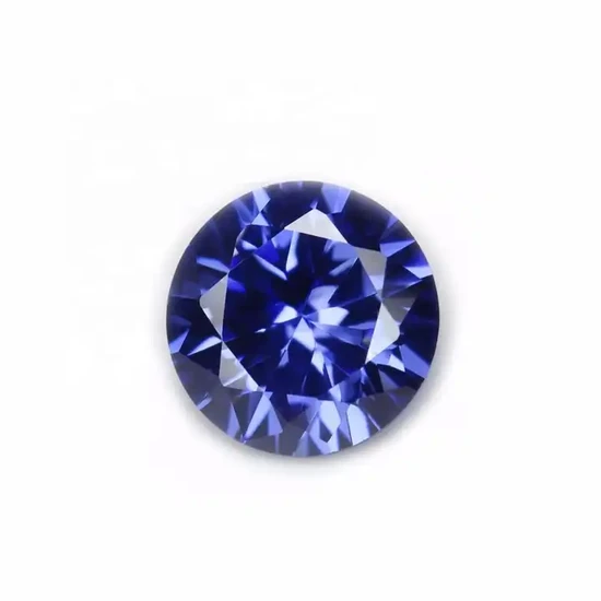 1mm-10mm Xygems Lab Created Tanzanite Blue Loose Cubic Zirconia Stones Round CZ Gemstone