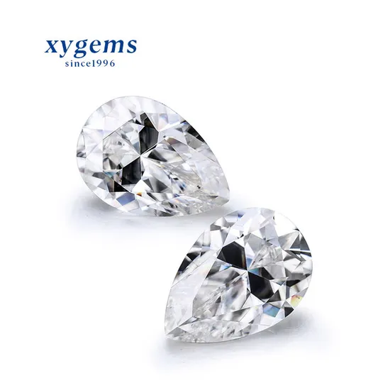 Pear Brilliant Cut Loose White D Color Moissanite Diamond Stones