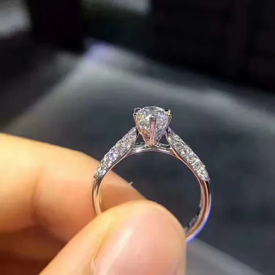 Limited Time Discount 18K Lab Diamonds Ring and Gold Wedding Ring Setting