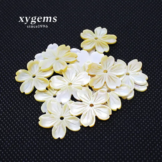 Mother of Natural Flower Shape Carved Pearl Shell for Jewelry Making