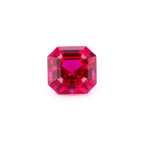 Blood Red 8X8 Asscher Cut Stone