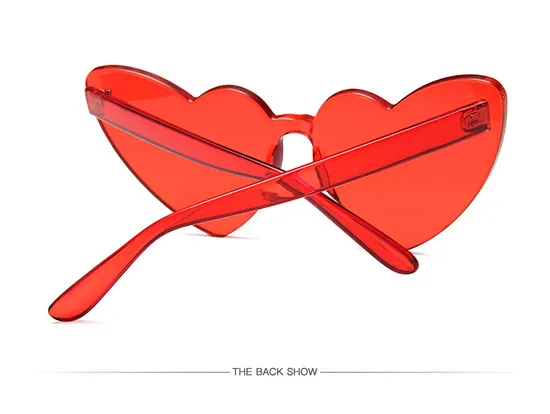 Wholesale Custom New Fashion Heart Shaped Frame Womens Sunglasses
