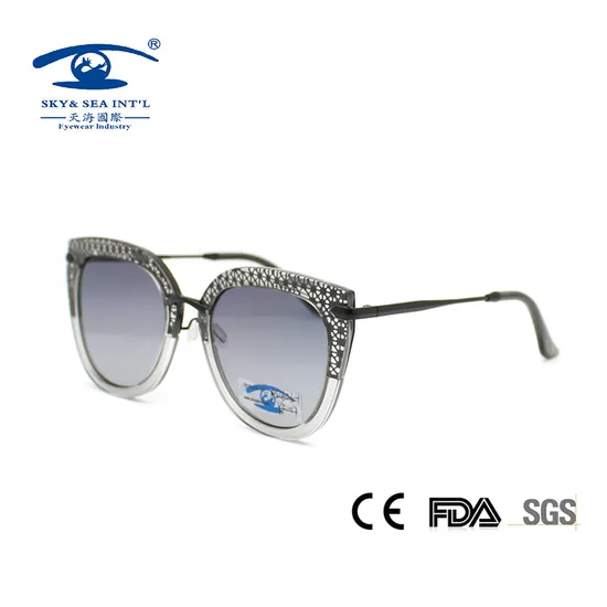 Fashion Design PC Metal Temple Lady Woman Sunglasses (PS1603)