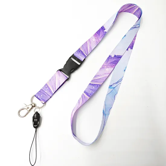 Custom Printed Designer Silk Woven Lanyard Sublimation Neck Keychain Breakaway Lanyards with Logo