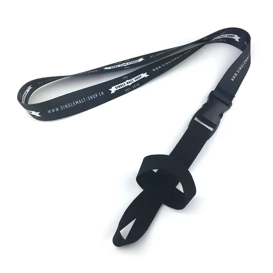 Custom Logo Whisky Tasting Elastic Strap Wine Glass Holder Beer Bottle Lanyard for Festival Event