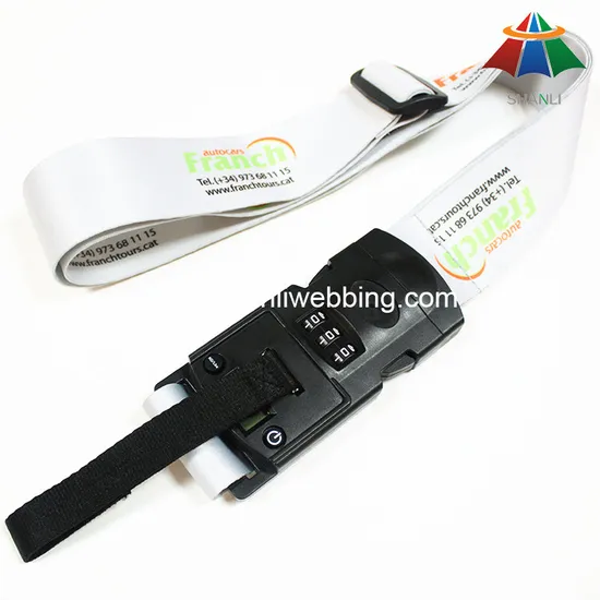 High-Quality Nylon 2" Printed Luggage Strap with 3 Dails Lock & Digital Display Double Protection