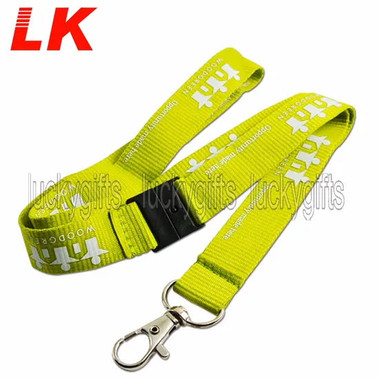 Customer Design Single Blue Woven Lanyard for ID Badges